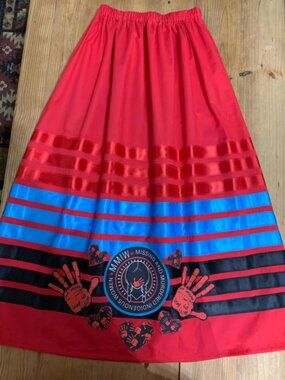 Handmade MMIW Native American Ribbon Skirt - XS - M